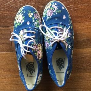 Authentic Floral Vans - Women’s Size 6.5